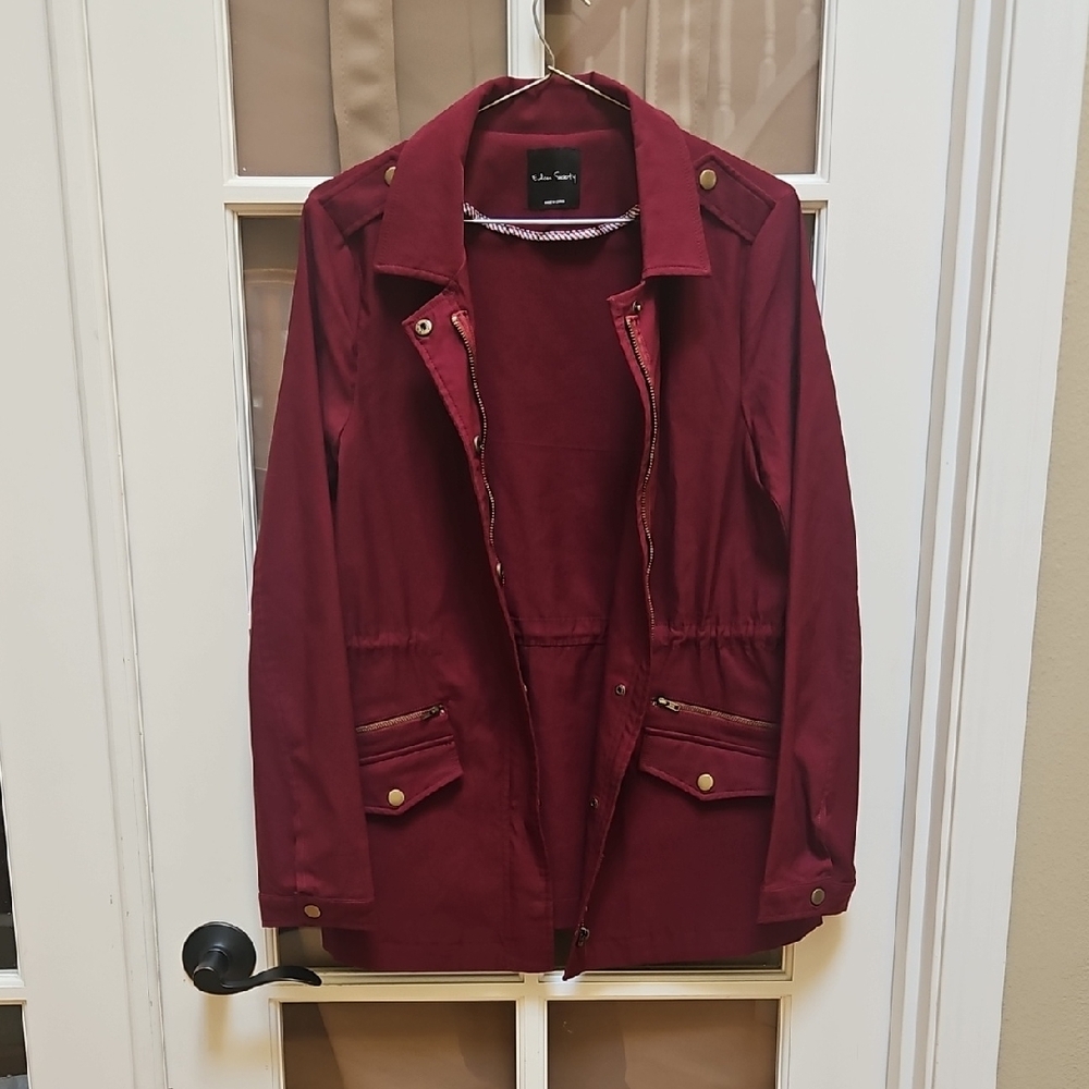 Eden Society Red Utility Jacket with Semi-Structured Fit